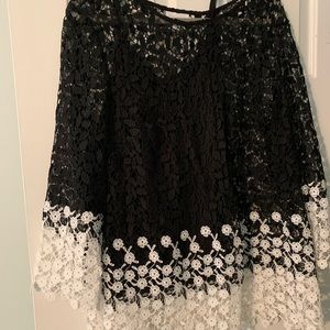 Charter club two piece lace detail shirt